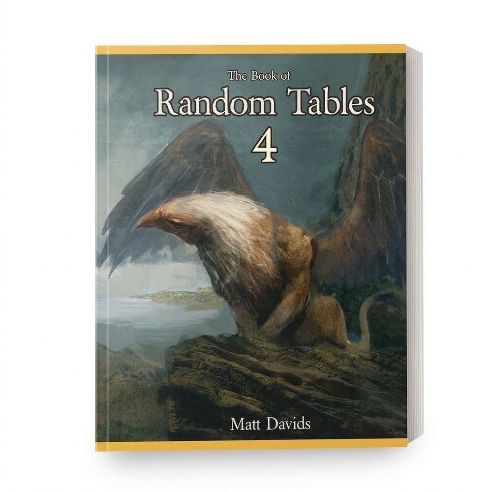 The Book of Random Tables 4 by Matt Davids for Fantasy Table Top TTRPG 25 Tables